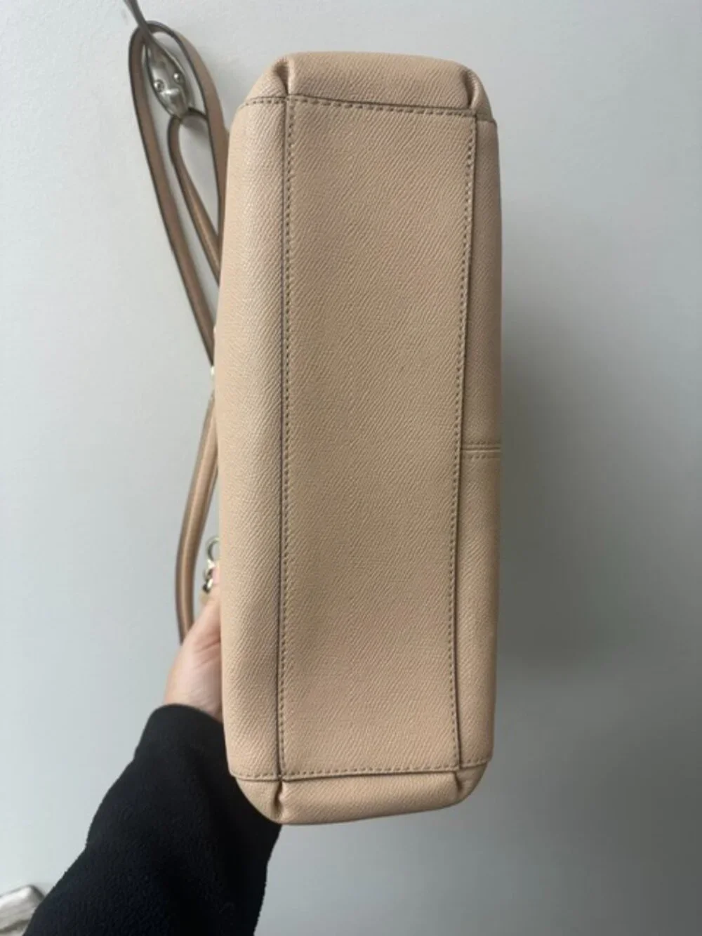 COACH Crossgrain Leather Christie in Tan